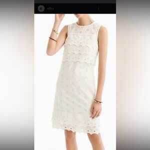 J Crew white cotton dress